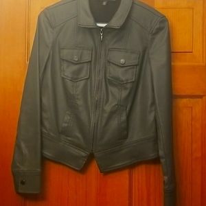 Leather Moto Jacket (White House Black Market)